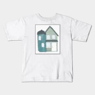 Green House Excerpt from 2 Houses #1- Digitally Altered Kids T-Shirt